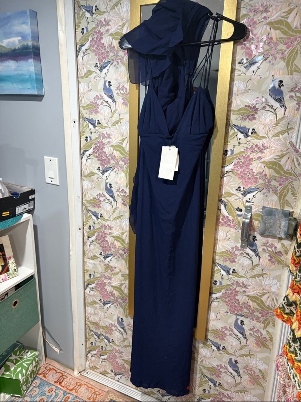 Zara Navy Blue Maxi Dress